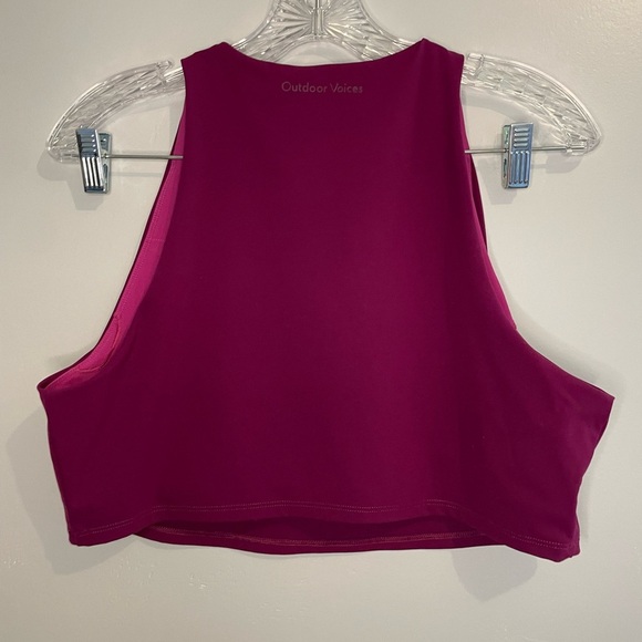 Outdoor Voices Women's XXL Zoom Crop Top Grape Jam Racerback EUC - Picture 14 of 16